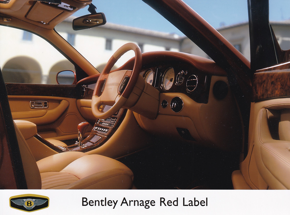 Bentley Arnage Red Label interior, press photo, UK, c1997