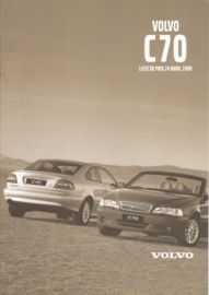 C70 Coupe/Cabriolet pricelist brochure, 12 pages, 04/2000, French language