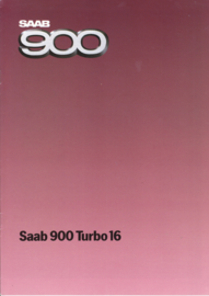 900 Turbo 16 brochure, 10 pages, 1985, Dutch language, # 218610