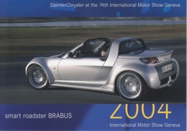 Smart Roadster Brabus, A6-size postcard, Geneva 2004