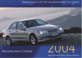Mercedes-Benz C-Class, A6-size postcard, Geneva 2004