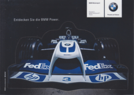 Formula 1 BMW-Williams Team, A6-size postcard, German language