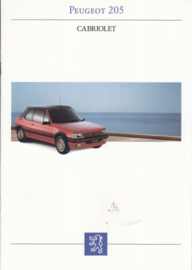 205 Cabriolet brochure, 12 pages, A4-size, 1993, French language