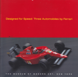 Ferrari 3 models in Moma museum New York brochure, 32 pages, English, 1993