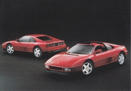 348 Coupe/Targa, A6-size postcard, Dutch importer issue, about 1992
