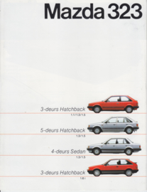 323 Sedan/Hatchback brochure, 6 pages, 08/1985, Dutch language