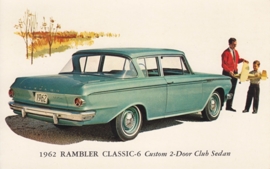 Classic-6 Custom 2-Door Club Sedan, US postcard, standard size, 1962, # AM-62-1043H