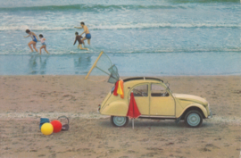 2 CV, advertising  postcard, A6-size, mid 1960s, Dutch text