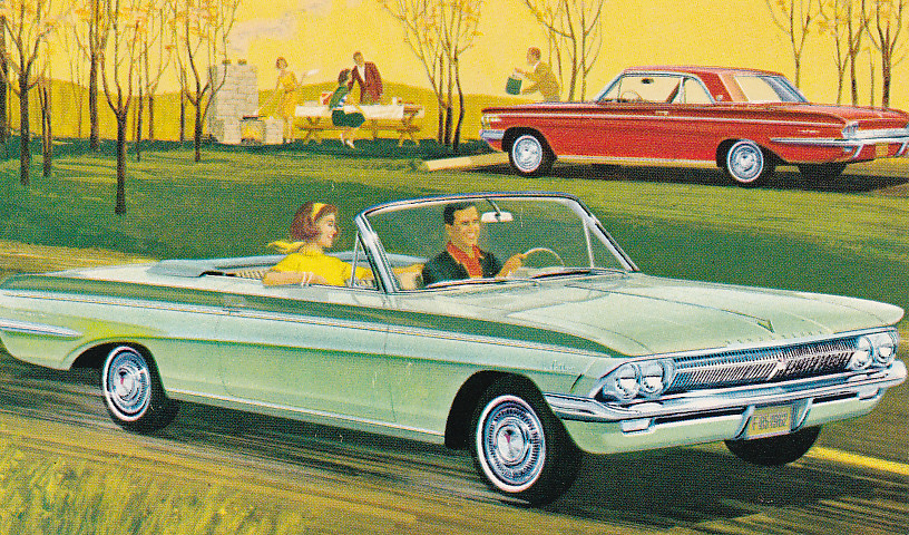 F-85 Cutlass Convertible & Coupe, US postcard, standard size, 1962