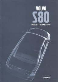 S80 pricelist brochure, 8 pages, 12/1999, Dutch language