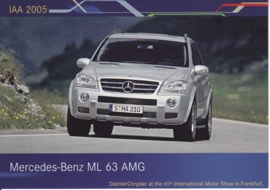 Mercedes-Benz ML 63 AMG, A6-size postcard, IAA 2005