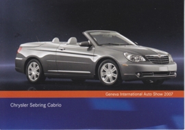 Chrysler Sebring Cabrio, A6-size postcard, Geneva 2007
