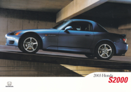 S2000 Convertible with hardtop, US postcard, continental size, 2003, # ZO2315