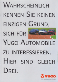 Yugo Florida & Cabrio & 60/65 model range, 8 pages, A4-size, German language, about 1990