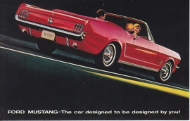 Mustang Convertible, US postcard, standard size, 1964, # 64X1L5A2