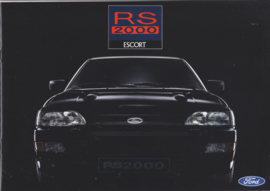 Escort RS 2000 brochure, 12 pages, 01/1992, Dutch language