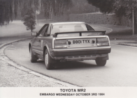 Toyota MR 2, press photo, UK, 10/1984