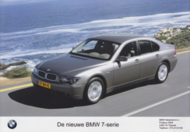 BMW 7-Series Sedan [E65], 5 different press photo's, Dutch, 2001/2002