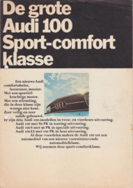 100 Sedan brochure, 8 pages, 10/1968, Dutch language