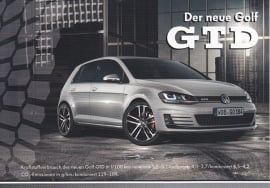 Golf GTD, A6-size postcard, German, 2013