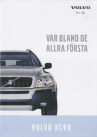 XC 90 intro folder, 4 pages,  2002, Swedish language