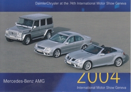 Mercedes-Benz AMG models, A6-size postcard, Geneva 2004