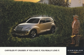 PT Cruiser, larger postcard, about 2000, Dutch language