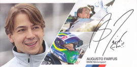 DTM driver Augusto Farfus, oblong autogram card, 2014, German/English