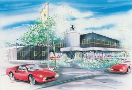 Kroymans Hilversum showroom, A6-size postcard, about 1990, Dutch language