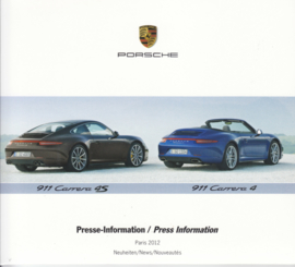 Porsche Press Kit Paris 2012, DVD with pictures & small booklet, factory-issued,  German/English/French