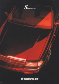 Saratoga 3.0 V6 folder, A4-size, 4 pages, about 1990, German language