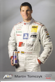 TT with racing driver Martin Tomczyk, unsigned postcard 2003 season, German language