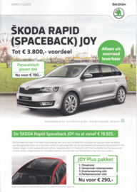 Rapid/Rapid Spaceback Joy brochure, 4 pages, Dutch language, 11/2016