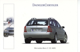 Mercedes-Benz C 32 Estate AMG, A6-size postcard, Geneva 2001