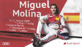 Racing driver Miguel Molina, postcard 2015 season, German language