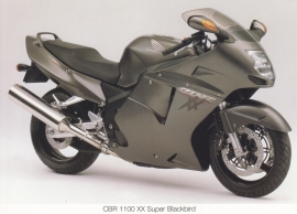 Honda CBR 1100 XX Super Blackbird postcard, 18 x 13 cm, no text on reverse, about 1994