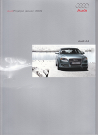 A4 Limousine & Avant illustrated price brochure, 42 pages, 01/2005, Dutch language