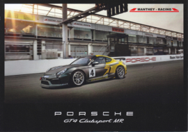 Cayman GT4 Clubsport MR by Manthey Racing glossy card, A5-size, 2015, German/English language