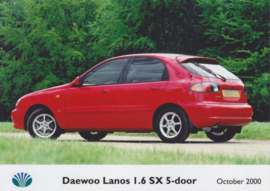 Daewoo Lanos 1.6 SX 5-Door, press photo, UK, 10/2000