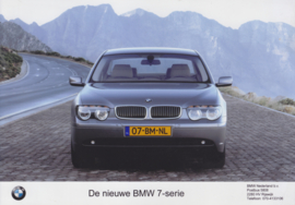 BMW 7-Series Sedan [E65], 5 different press photo's, Dutch, 2001/2002