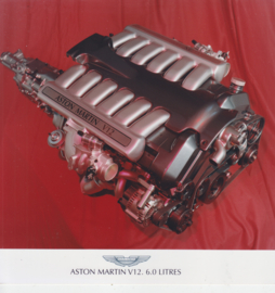 Aston Martin V12 6.0 litres engine, square color press photo, UK, c2010