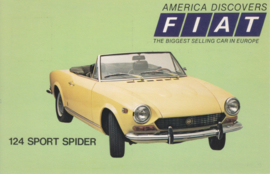 124 Sport Spider, standard size, US postcard, 1973