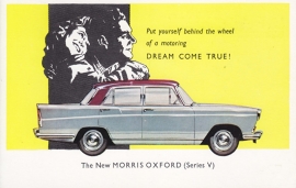Oxford Series V Saloon 1500cc, standard size postcard, UK, early 1960s