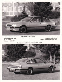 Opel  Monza 3.0E C Coupe, press photo, UK, 14/02/1983