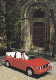 VW Golf Cabriolet by Karmann,  A6-size postcard, early 1990s, German