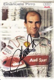 Racing driver Emanuele Pirro, signed postcard 2003 season, German language
