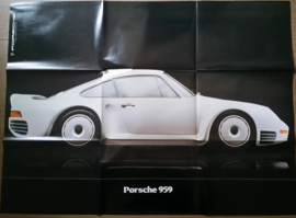 Porsche program fold-out brochure, 18 pages, 8/1984, German language