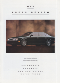 Q45 Sedan roadtest reprint, 8 pages, English language, 9/1993, USA