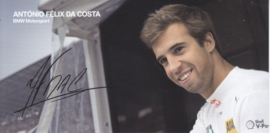 DTM driver Antonio Felix da Costa, oblong autogram card, 2015, German/English