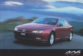 406 Coupe postcard, A6-size, 1997, English language